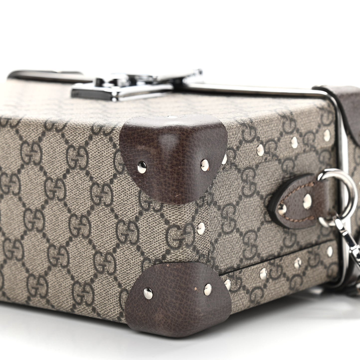 GG Supreme Monogram Globe-Trotter Beauty Case Brown