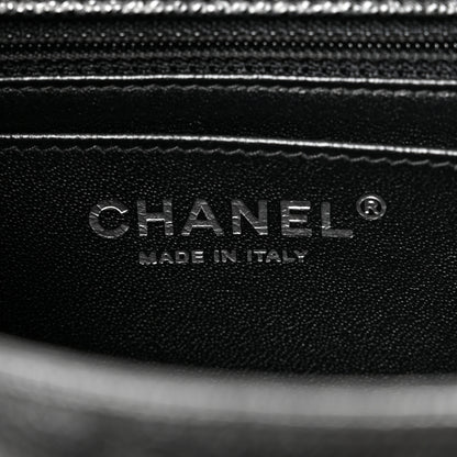 Chanel Caviar Chevron Quilted Mini Square Flap Black 6 of 11