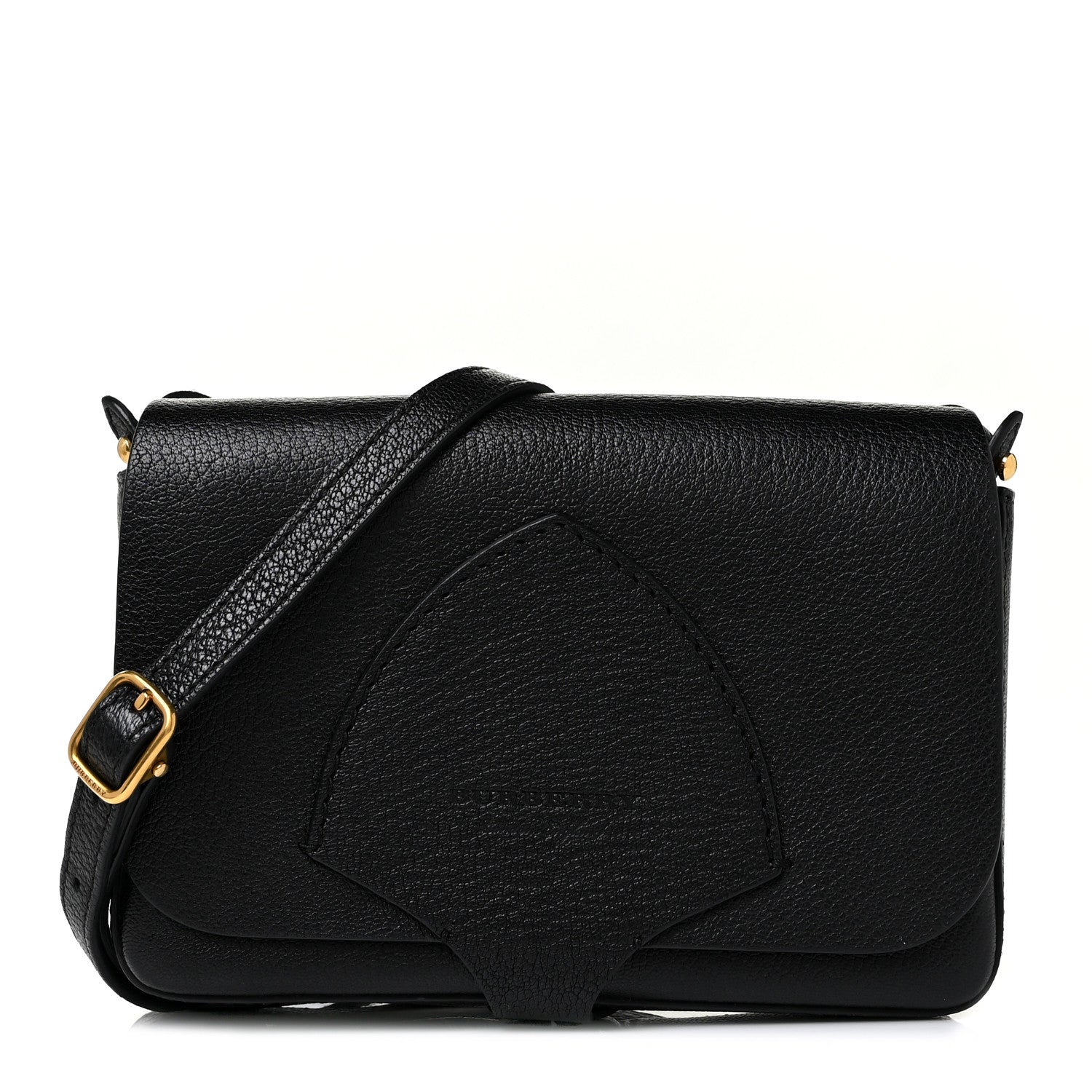 Burberry Grainy Calfskin Equestrian Shield Wallet Black 1 of 10