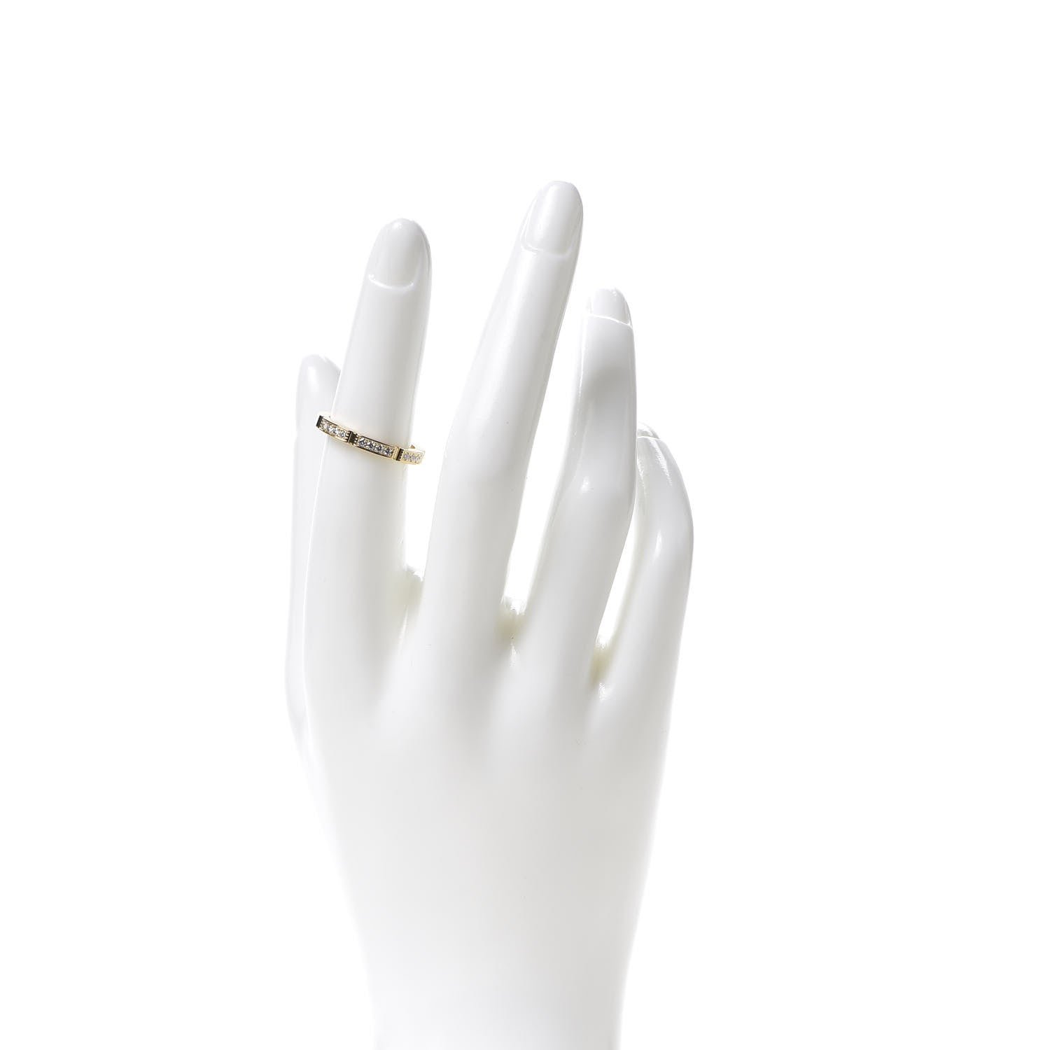 Cartier 18K Yellow Gold Diamond Maillon Panthere Wedding Band Ring 51 5.75 2 of 5