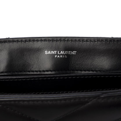 Saint Laurent Calfskin Y Quilted Monogram Toy Loulou Crossbody Bag Black 7 of 11