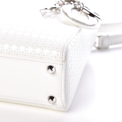 Christian Dior Patent Micro-Cannage Mini Lady Dior White 10 of 12