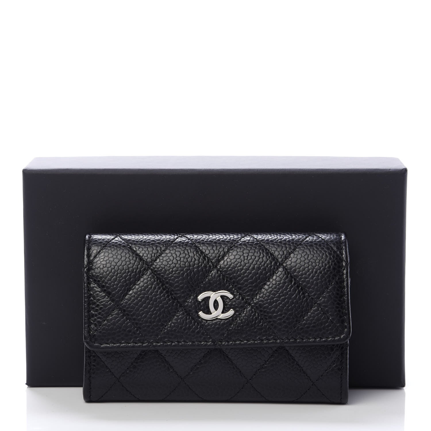 Chanel Caviar Quilted Flap Card Holder Black 9 of 9