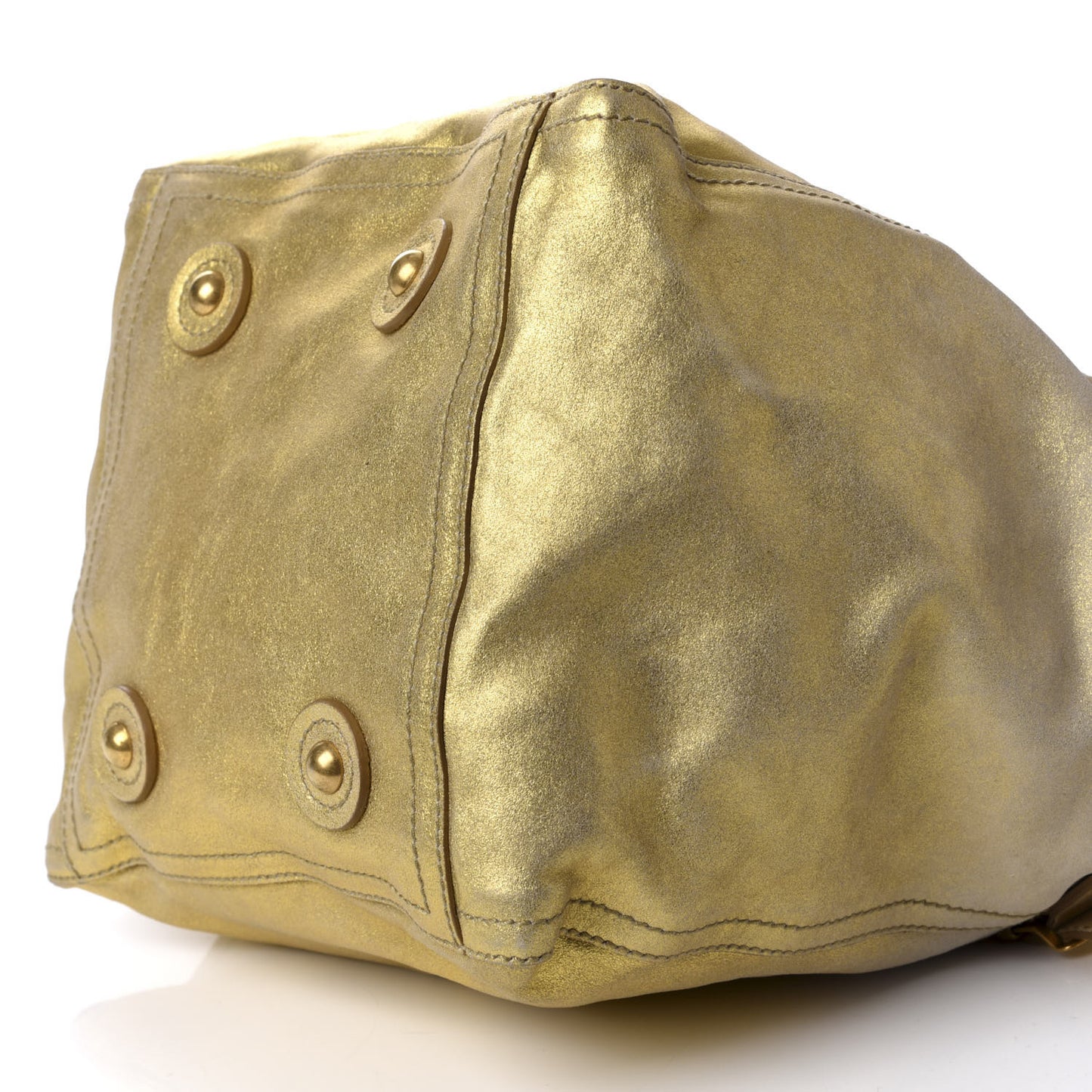Suede Medium Degrade Downtown Bag White Gold