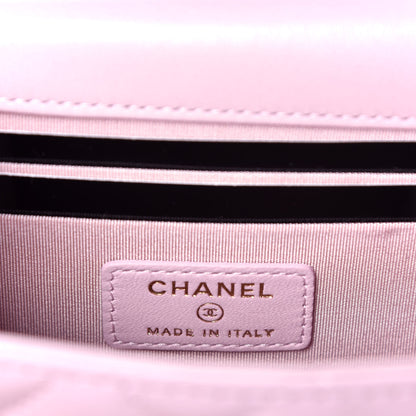 Chanel Lambskin Quilted Mini Trendy CC Clutch With Chain Light Pink 6 of 10