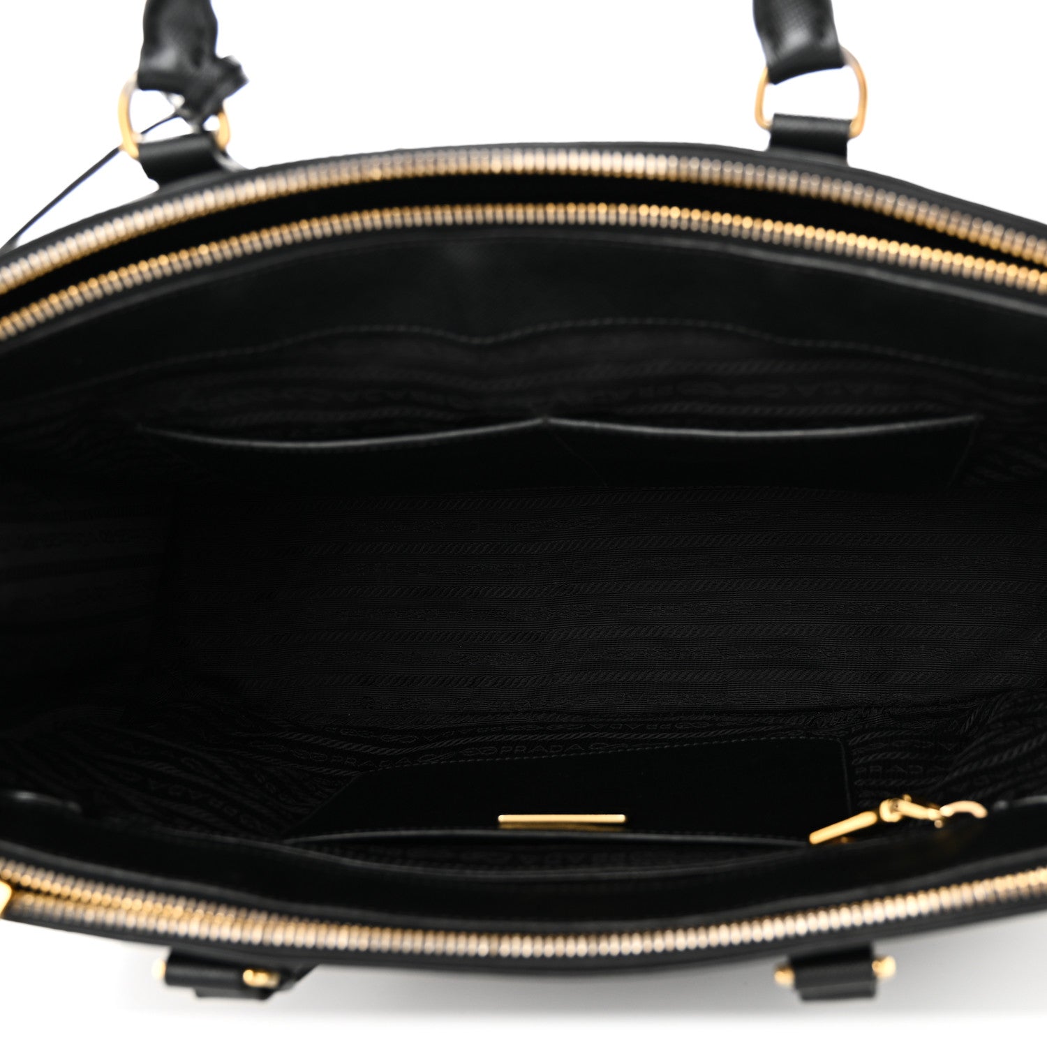 Prada Saffiano Medium Galleria Double Zip Tote Black 5 of 9