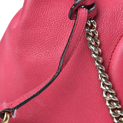 Gucci Pebbled Calfskin Medium Soho Chain Shoulder Bag Pink 21 of 23