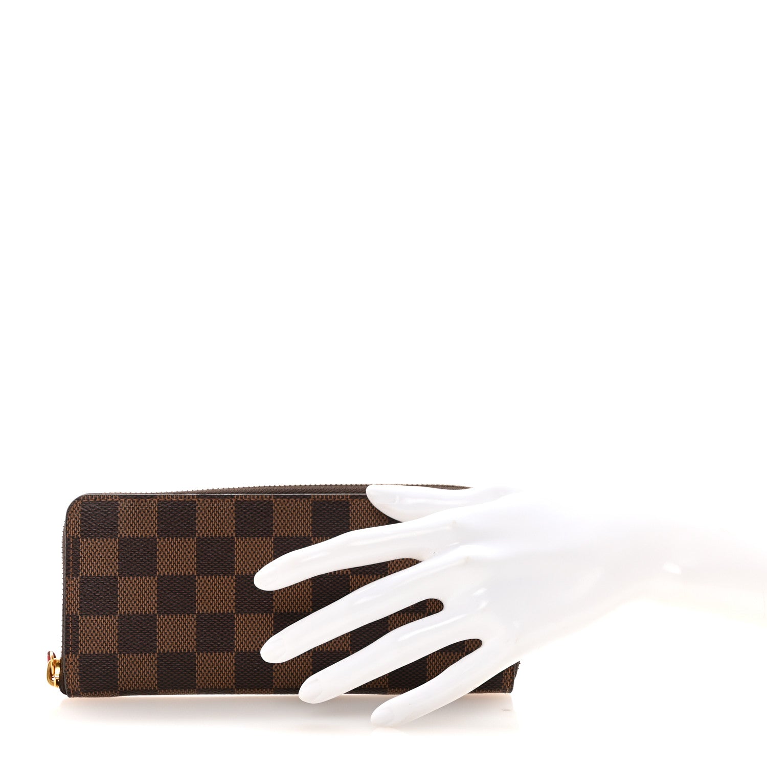 Louis Vuitton Damier Ebene Clemence Wallet Cherry 2 of 7