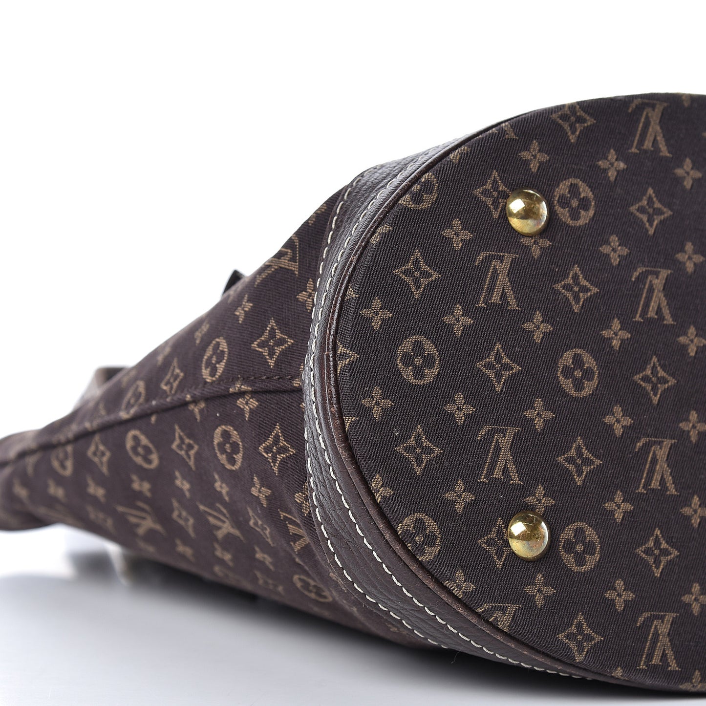 Mini Lin Monogram Bucket Bag Ebene