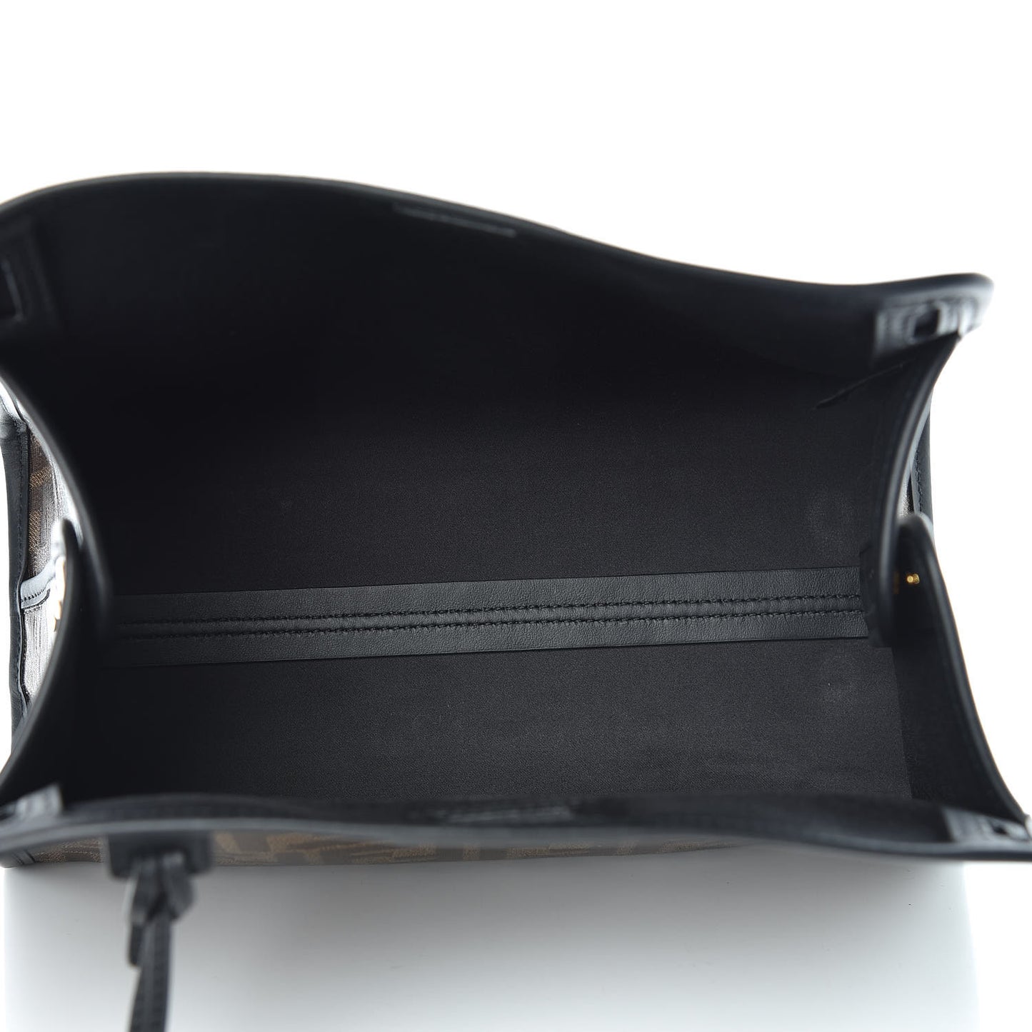 Glazed Fabric Vitello Century FF 1974 Stamp Patch Mini Peekaboo Defender Cover Mogano Panna Black