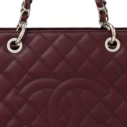 Chanel Caviar Quilted Grand Shopping Tote GST Dark Burgundy 8 of 14