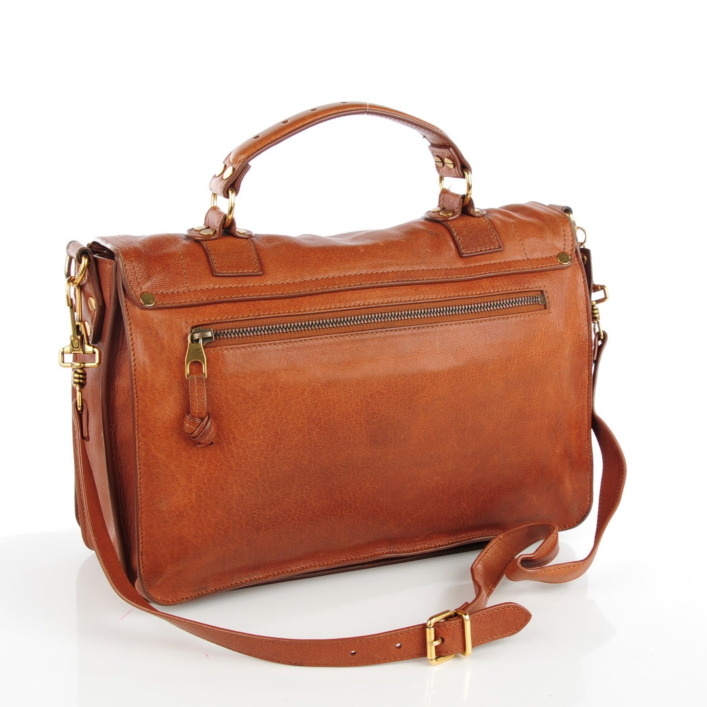 Lambskin Medium PS1 Satchel Saddle