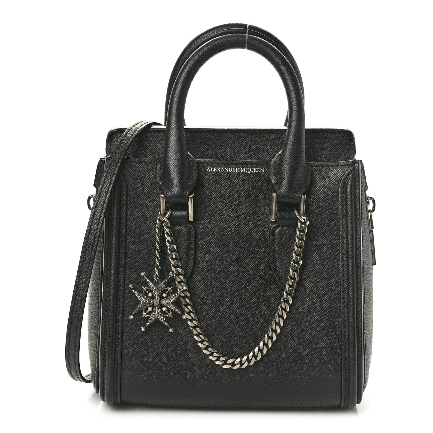 Grained Calfskin Small Heroine Black