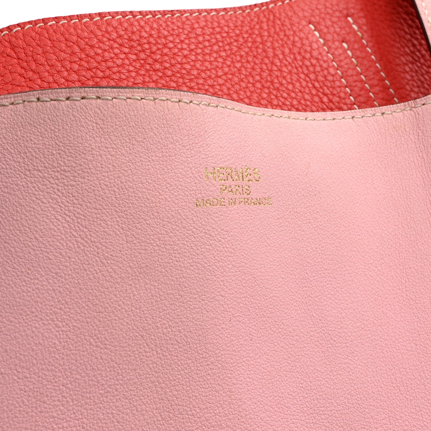 Taurillon Clemence Swift Double Sens 36 Reversible Tote Rose Sakura Bougainvillea
