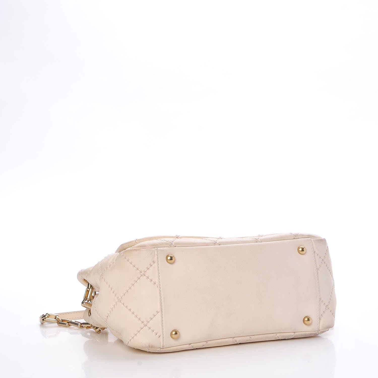 Chanel Calfskin Quilted Retro Chain Flap Beige 4 of 20
