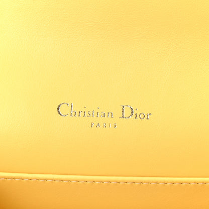 Christian Dior Calfskin Satin Bead Embroidery Lady Dior Clutch Gold Yellow 7 of 11