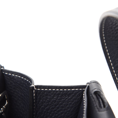 Hermes Taurillon Clemence Halzan 31 GM Bleu Nuit 9 of 11