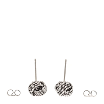 Tiffany Sterling Silver Twist Knot Earrings 3 of 4