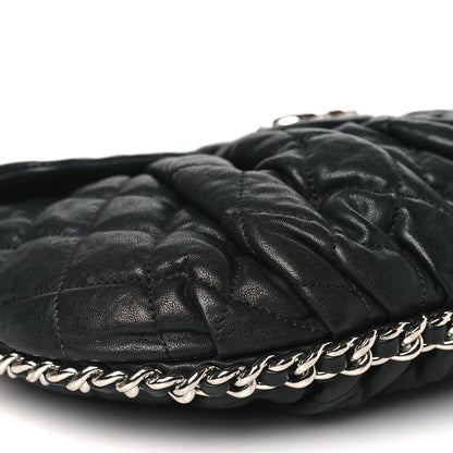 Chanel Washed Lambskin Quilted Medium Chain Around Messenger Black 9 of 11