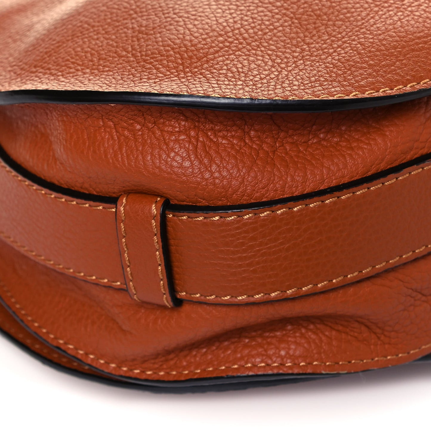 Calfskin Medium Marcie Round Crossbody Bag Tan