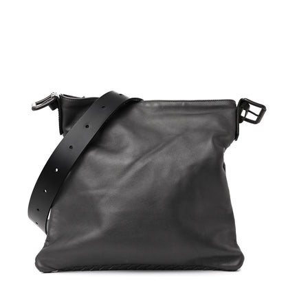 Bottega Veneta Nappa Intrecciato  Messenger Bag Grey Black 1 of 10