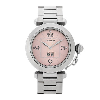 Cartier Stainless Steel 35mm Pasha C Big Date Automatic Watch Pink 1 of 4