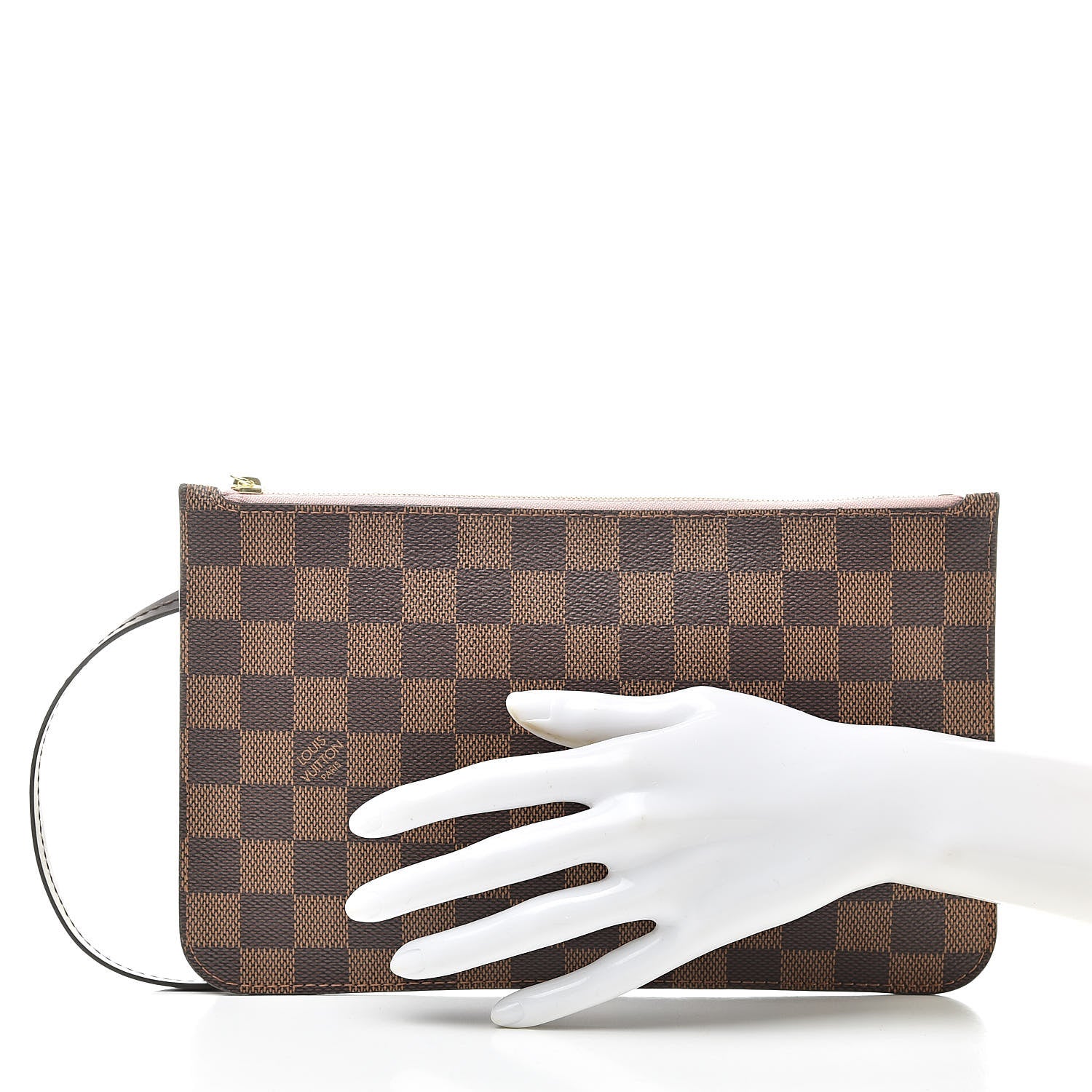 Louis Vuitton Damier Ebene Neverfull MM GM Pochette Rose Ballerine 2 of 8