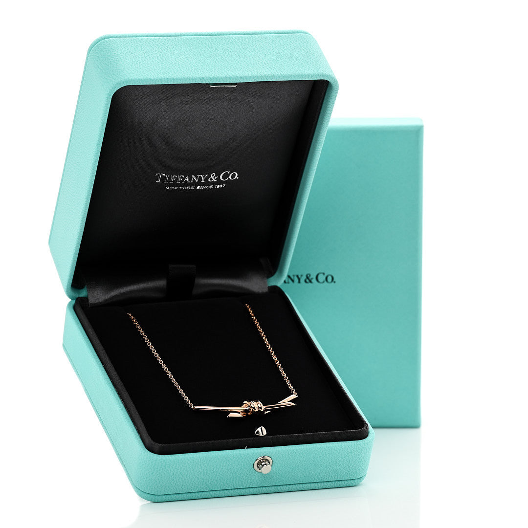 18K Rose Gold Knot Necklace