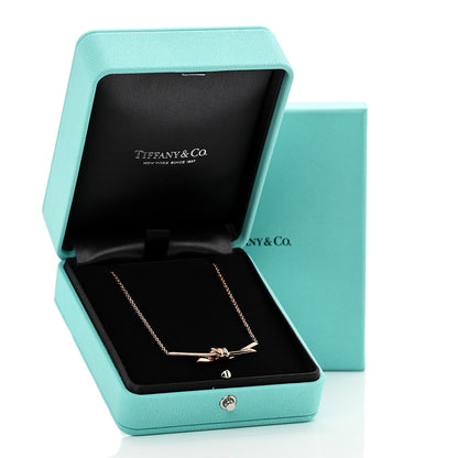 Tiffany 18K Rose Gold Knot Necklace 6 of 6