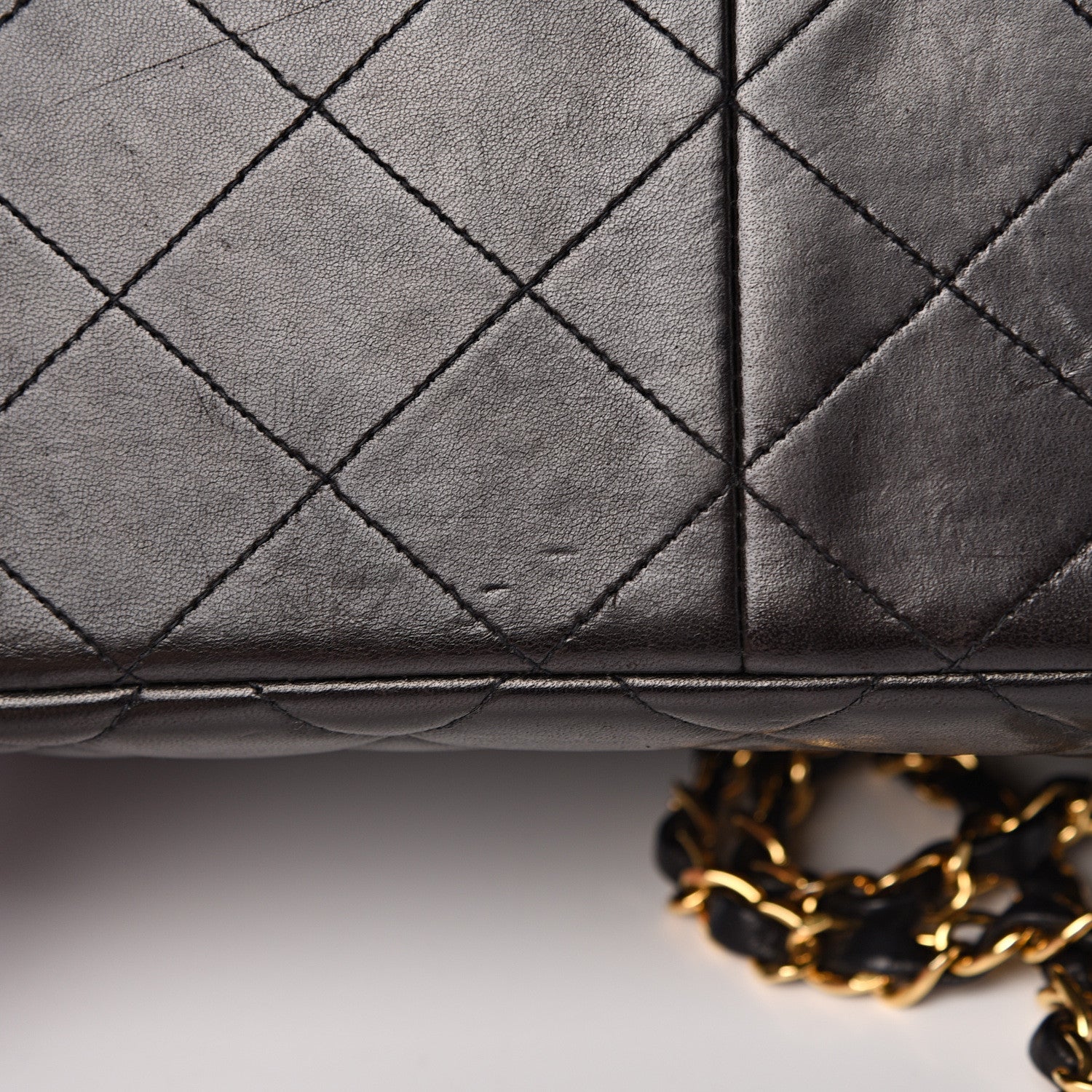 Chanel Lambskin Quilted Jumbo Double Sided Flap Black 18 of 21