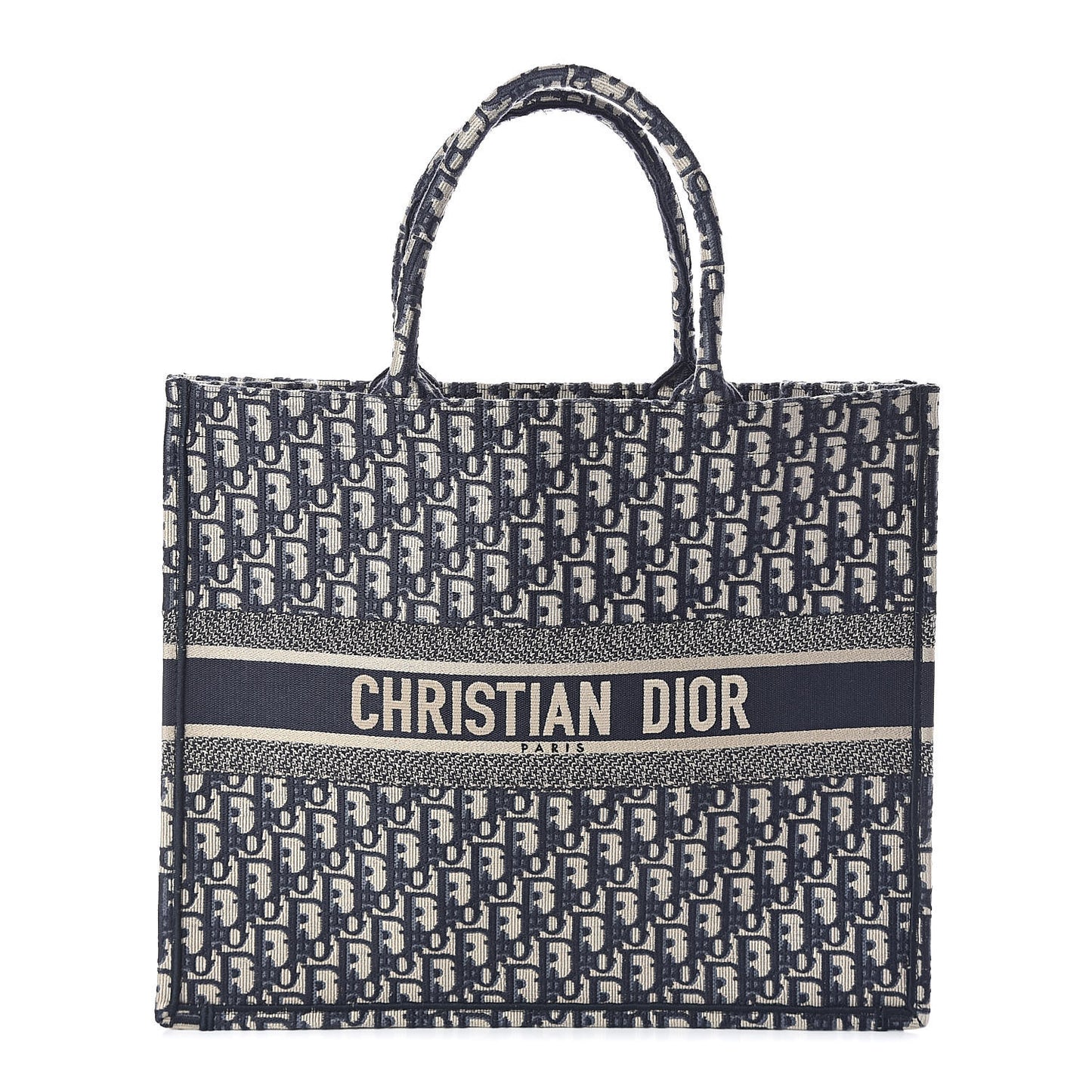 Oblique Book Tote Blue Multicolor