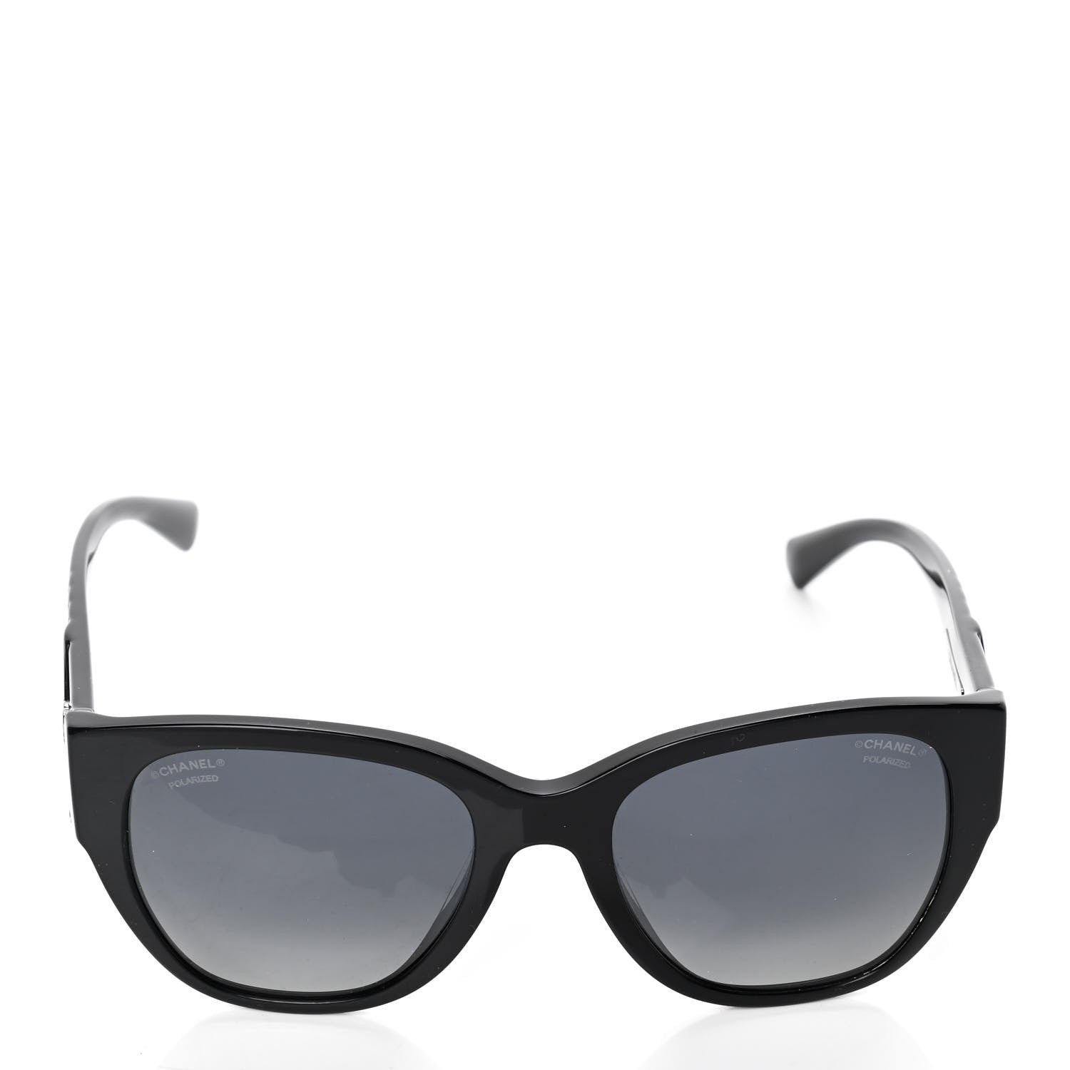 Chanel Acetate Polarized Butterfly CC Sunglasses 5412 Black 2 of 4