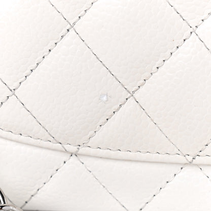 Chanel Caviar Quilted Medium Double Flap White 8 of 11
