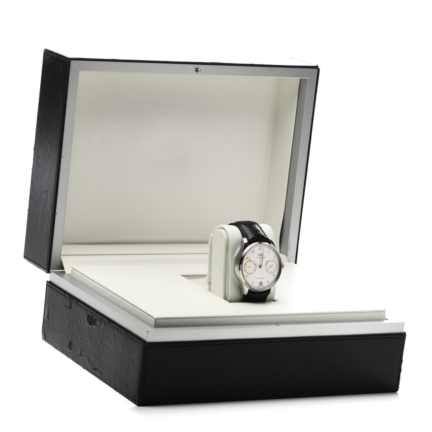 Stainless Steel Alligator 42mm Portugieser 7 Days Chronograph Automatic Watch IW500704