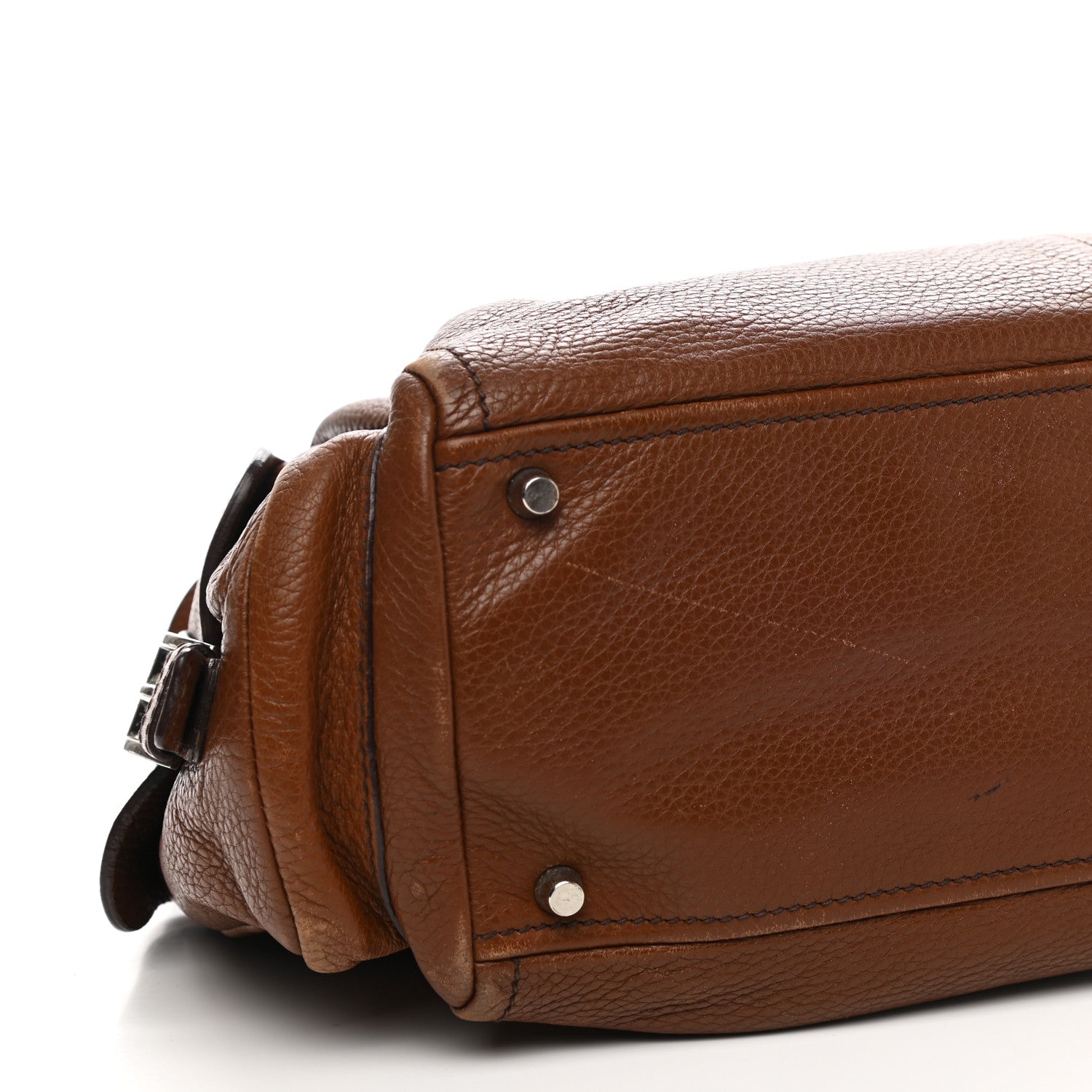 Prada Vitello Daino Buckle Shoulder Bag Tabacco 10 of 16