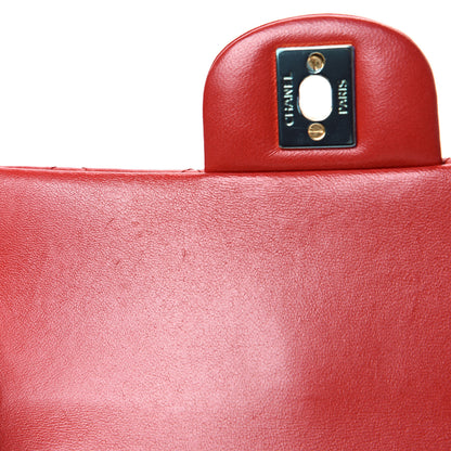 Chanel Lambskin Quilted Mini Rectangular Flap Red 13 of 15