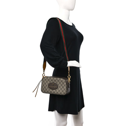 Gucci GG Supreme Monogram Web Neo Vintage Shoulder Bag Beige New Acero Crop 3 of 11