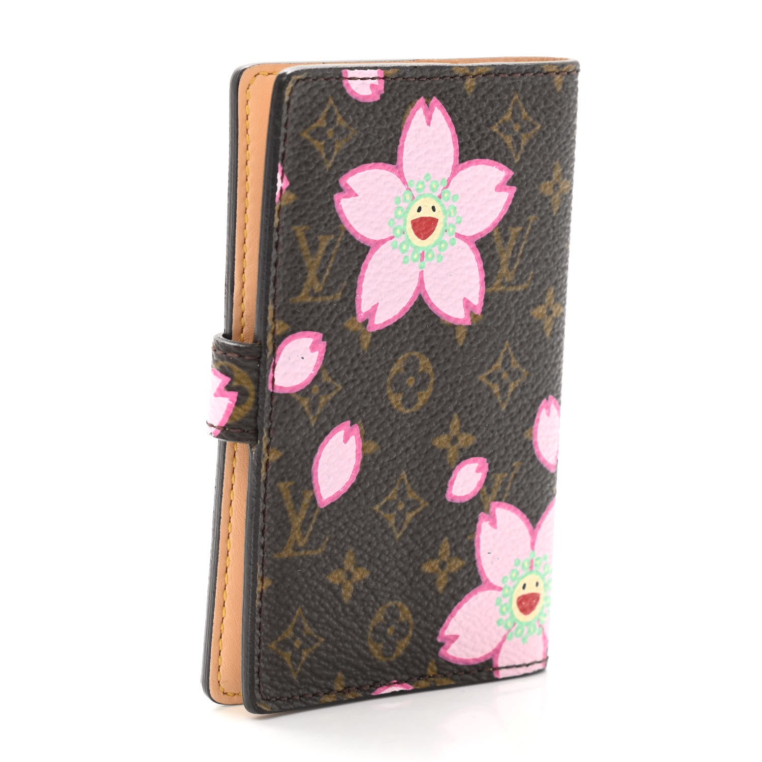 Louis Vuitton Monogram Cherry Blossom Carnet de Bal Mini Agenda Cover Brown 3 of 6
