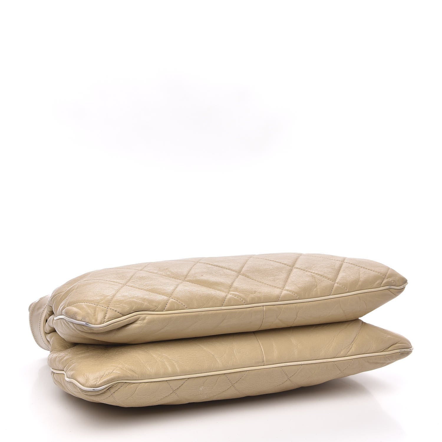 Chanel Lambskin Quilted Mademoiselle Accordion Tote Beige 4 of 13