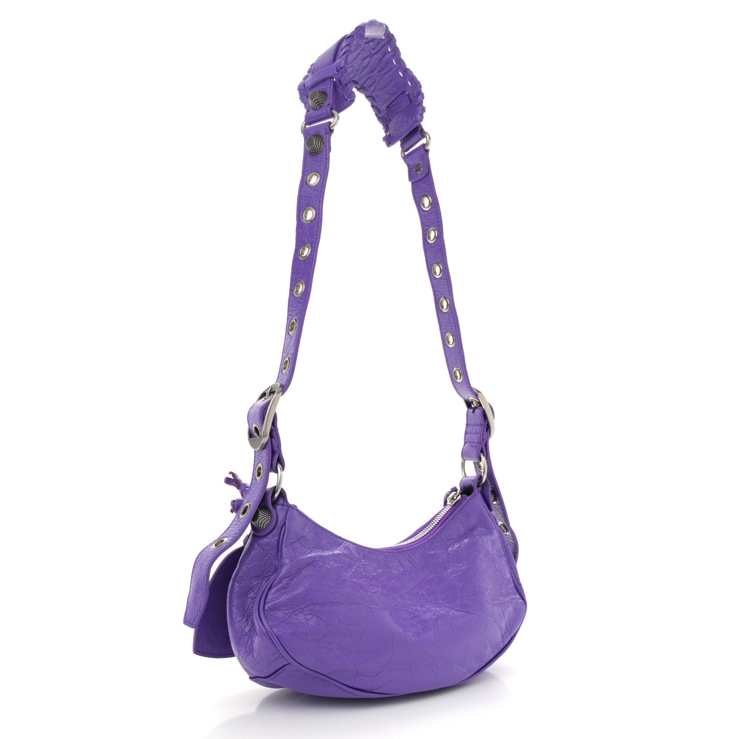 Balenciaga Agneau Arena Le Cagole Shoulder Bag XS Purple 4 of 11