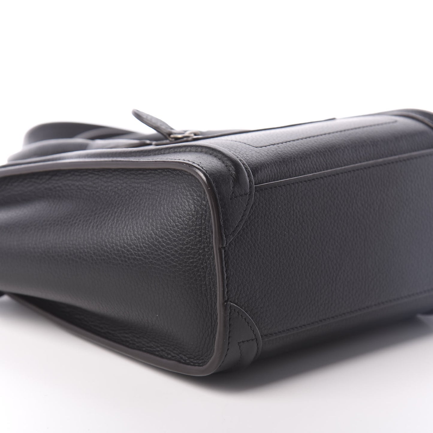 Drummed Calfskin Nano Luggage Black