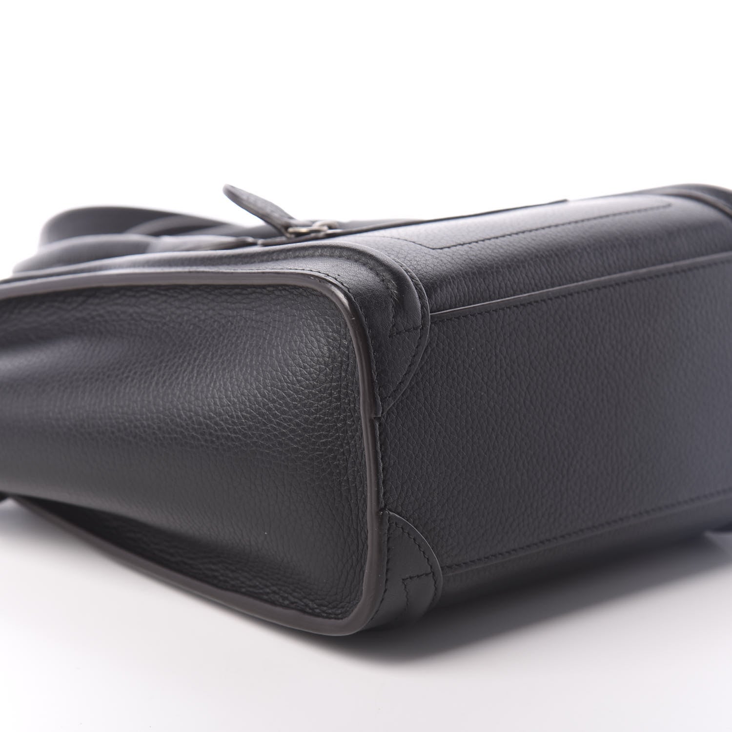 Celine Drummed Calfskin Nano Luggage Black 9 of 10