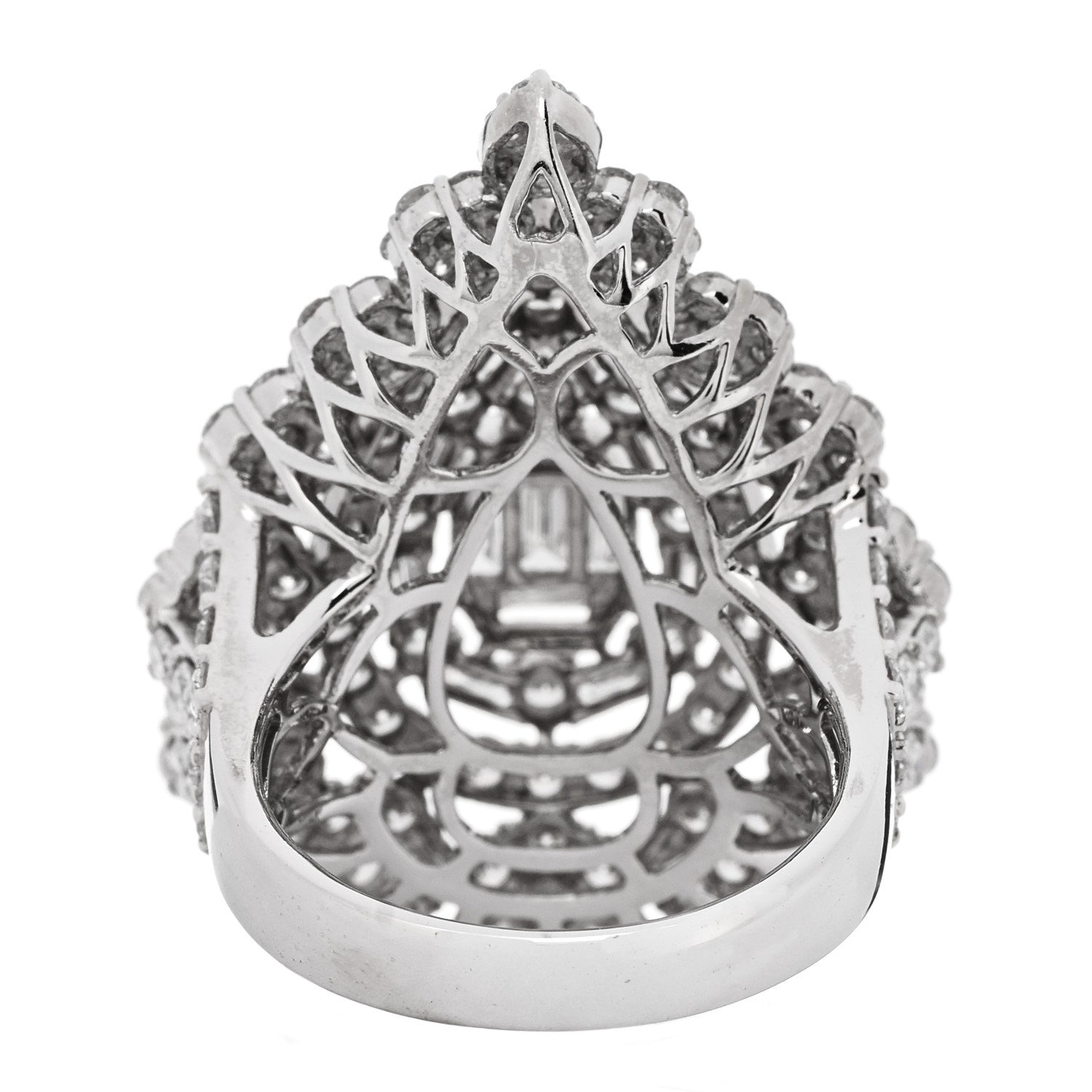 Parker & West by FASHIONPHILE 18K White Gold Diamond 4.70ctw Multi Shape Cocktail Ring  56 7.5 4 of 9
