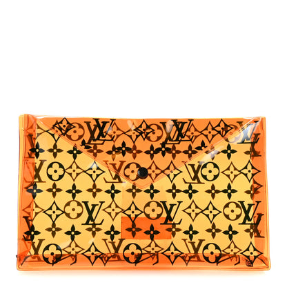 Louis Vuitton PVC Monogram Printed Envelope Pouch Orange 1 of 5