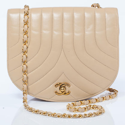 Chanel Lambskin Flap Bag Beige 1 of 9