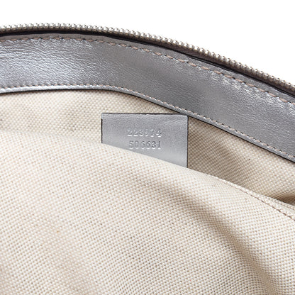 Gucci Metallic Guccissima Medium Sukey Boston Silver 9 of 11