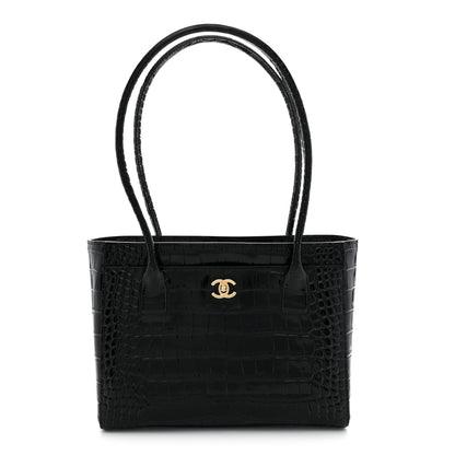 Chanel Calfskin Crocodile Embossed Small Archetype Black 1 of 12