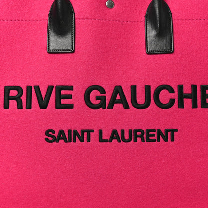 Saint Laurent Wool Rive Gauche Tote Fuchsia 8 of 13