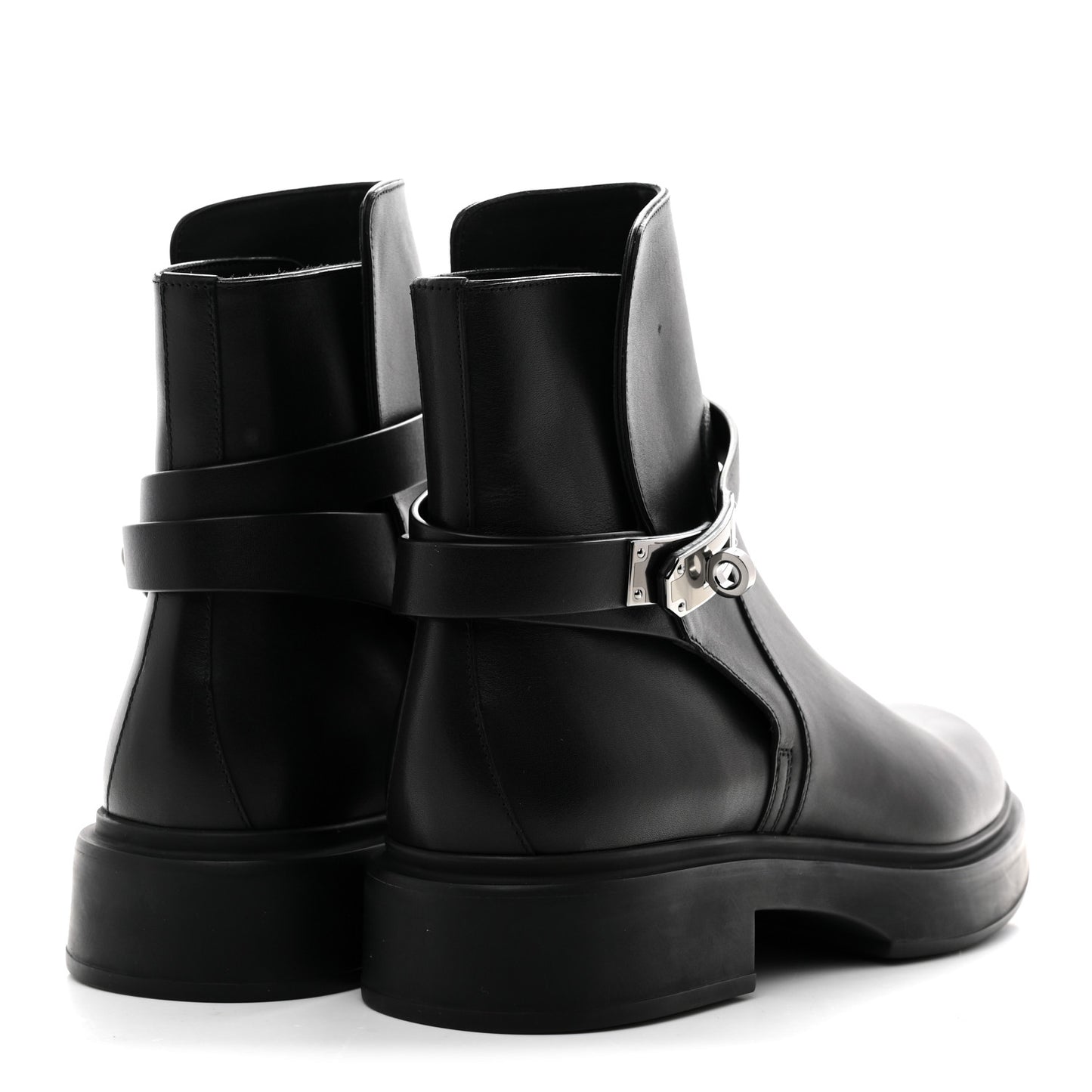 Calfskin Veo Ankle Boots 39.5 Black