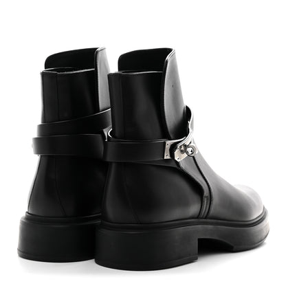 Hermes Calfskin Veo Ankle Boots 39.5 Black 5 of 9